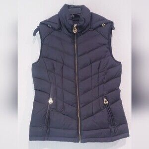 Womens Quilted Puffer Vest - Black